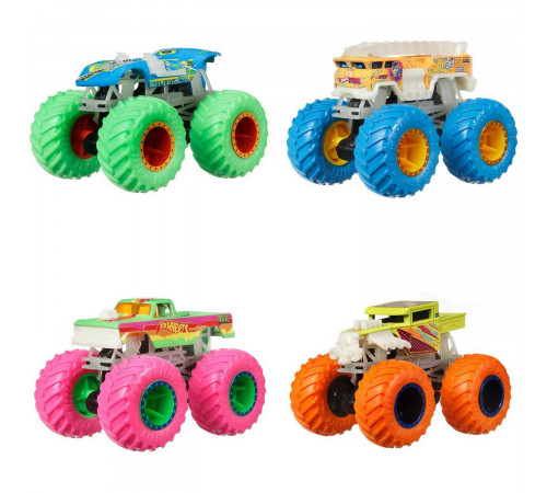 hot wheels hcb50 mașina "monster-truck" strălucește în întuneric (in sort.)