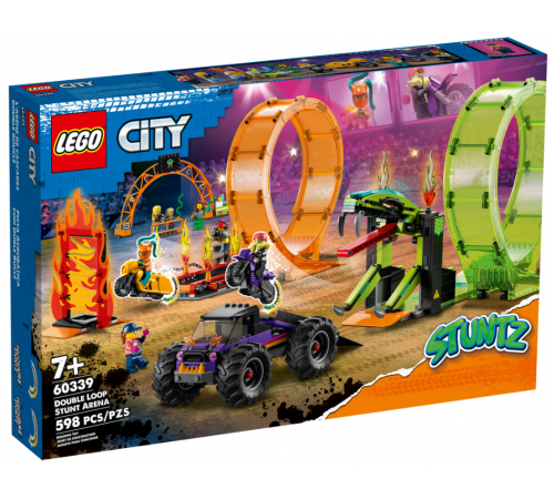  lego city 60339 Конструктор "Трюковая арена Двойная петля" (598 дет.)