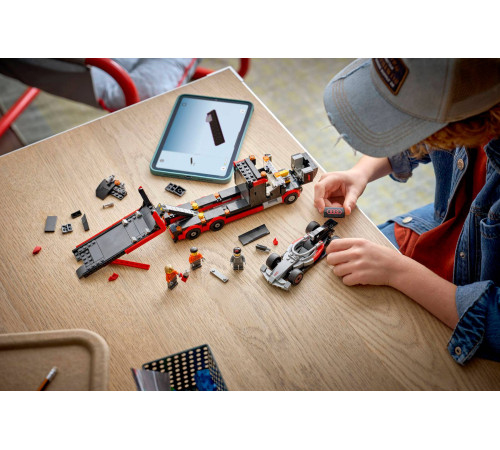 lego city 60493 constructor "camion f1 cu mașină de curse audi f1" (508 el.)