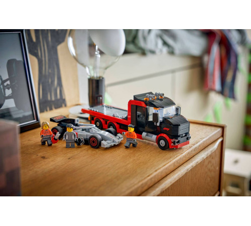 lego city 60493 constructor "camion f1 cu mașină de curse audi f1" (508 el.)