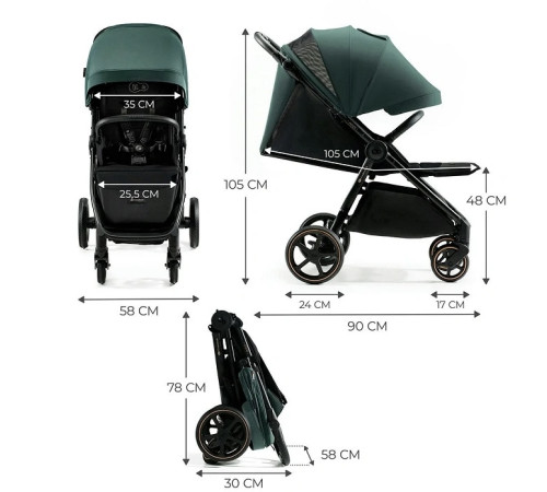 kinderkraft carucior mitzy verde
