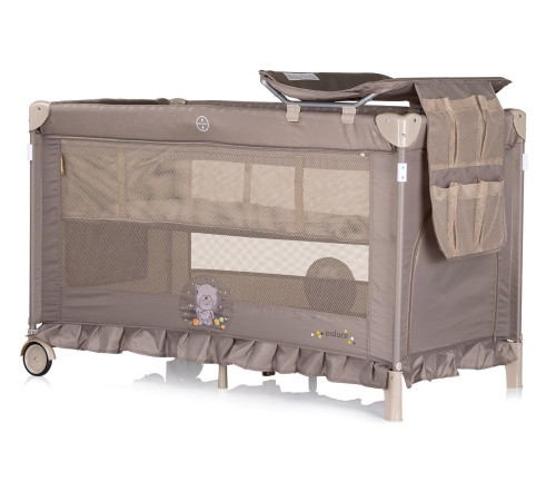 chipolino kosipa252be Țarc-patut cu baldachin palace bear bej