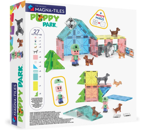 magna-tiles 252027mt Магнитный конструктор "Парк для щенков" (27 дет.)