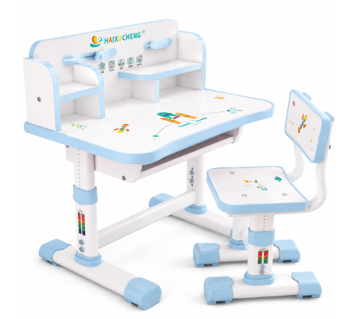  789613 set de mobilier reglabil pentru copii (birou + scaun) richi jch202