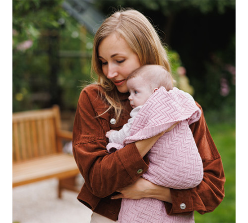 babyono 1647/01 Плед из органического хлопка (75х100 см) розовый