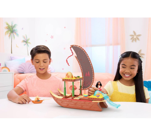 disney princess jbt54 set de joacă "aventurile moanei &icirc;n canoe"