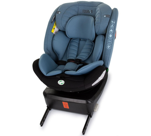 chipolino scaun auto "i-size isofix 360 tourino" stktrn02407bl (40-150 cm.) blue