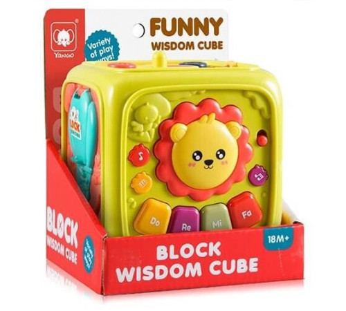  01128 cub educativ multifuncțional "block wisdom cube" cu muzică și oglindă