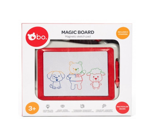 Bo. 8027ML Planșă de desen magnetică cu ștampile  bo. 8027ml planșă de desen magnetică cu ștampile