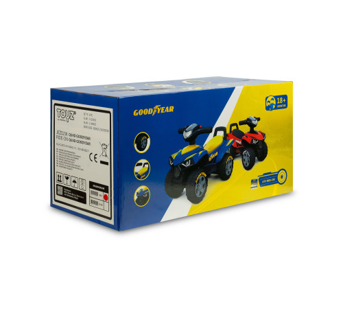 toyz-2596 Машина детская goodyear quad (красный)