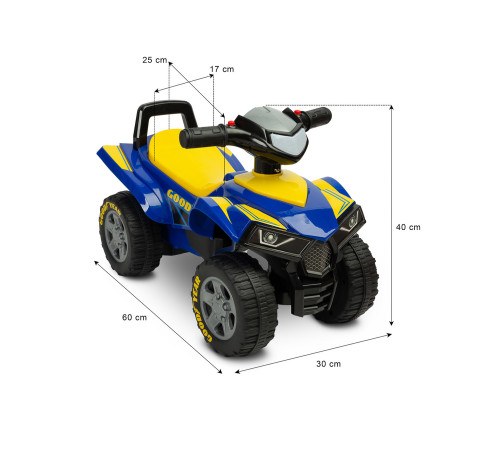 toyz-2596 Машина детская goodyear quad (красный)