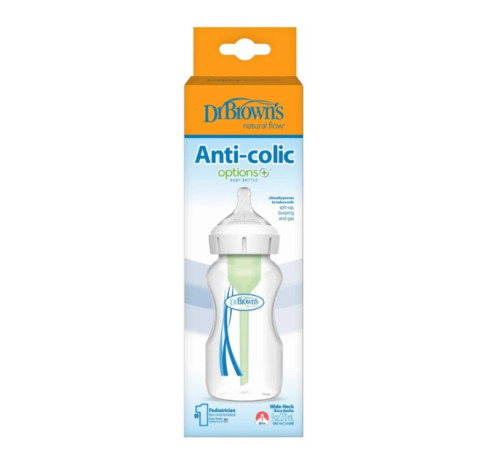 dr.browns wb91600 biberon anticolici cu g&acirc;t larg "options +" (0+) 270 ml.