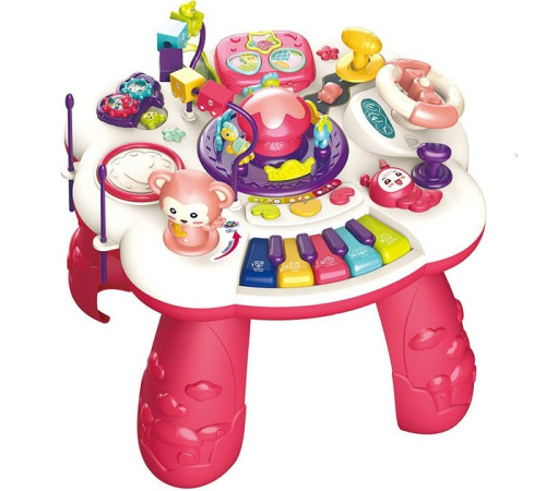 bibiin toys 648a-51 Детский игровой развивающий столик (розовый)