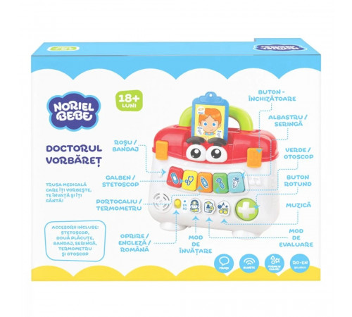 noriel int3862 jucărie interactivă "doctor vorbaret" (ro/en)