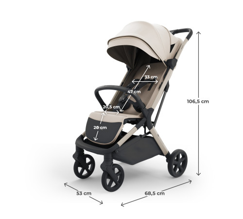 kinderkraft Прогулочная коляска nubi 3 бежевый