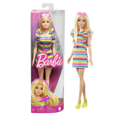 barbie hpf73 papusa "fashionista" cu bretele