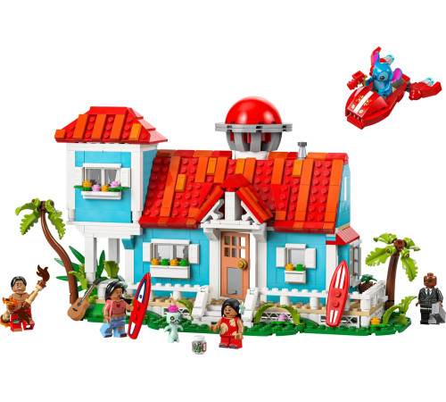 lego disney 43268 constructor "casa de plajă a lui lilo și stitch" (834 el.)