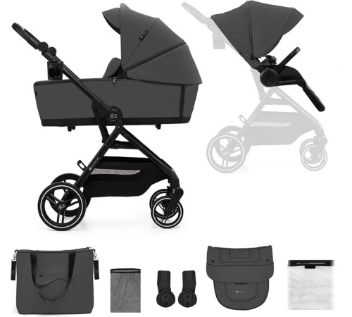 kinderkraft Коляска 2-в-1 yoxi серый
