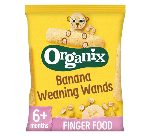  organix pufuleti bio cu aroma de banana (6 luni +) 25 gr.