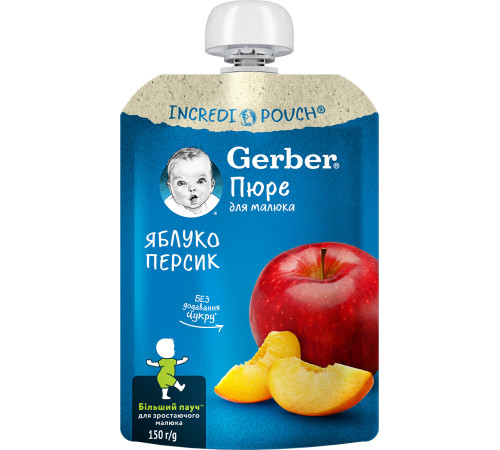  gerber Пюре "Яблоко-персик" (6 м+) 150 гр.