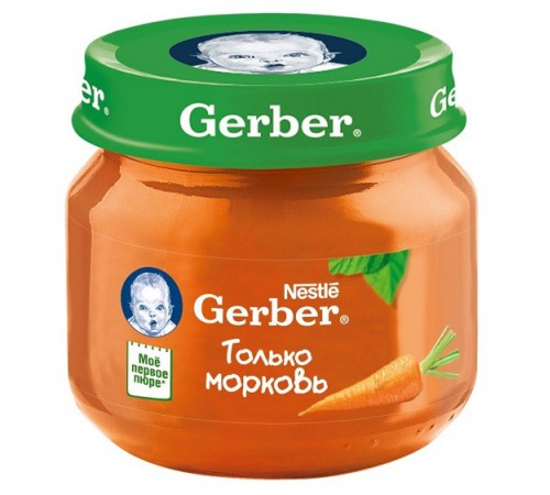 gerber piure din morcov (4 luni +) 80 gr.