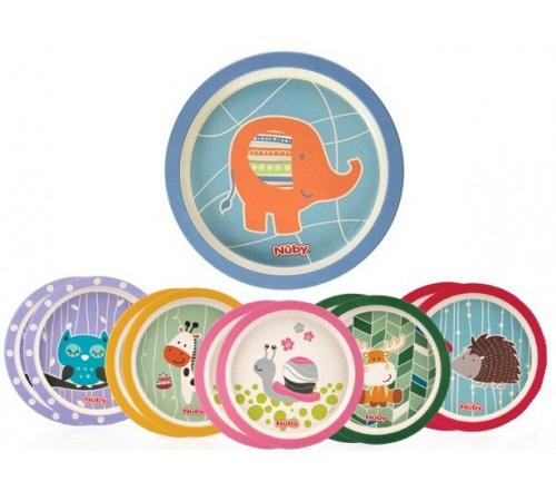 Nuby ID5500 Набор из 2 тарелочек из биоматериала (9m+) в асс. nuby id5500 Набор из 2 тарелочек из биоматериала (9m+) в асс.