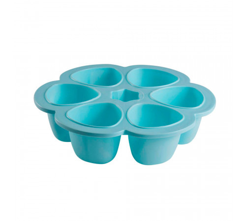 beaba 5076 recipient ermetic silicon "multiportii" (6x150 ml.) albastru