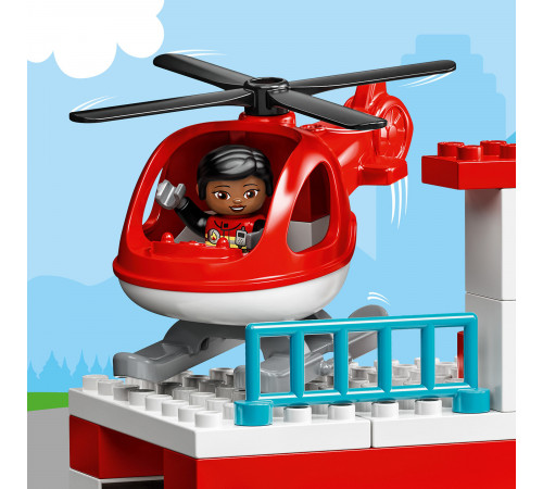 duplo lego 10970 constructor "statie de pompieri cu elicopter" (117 el.)