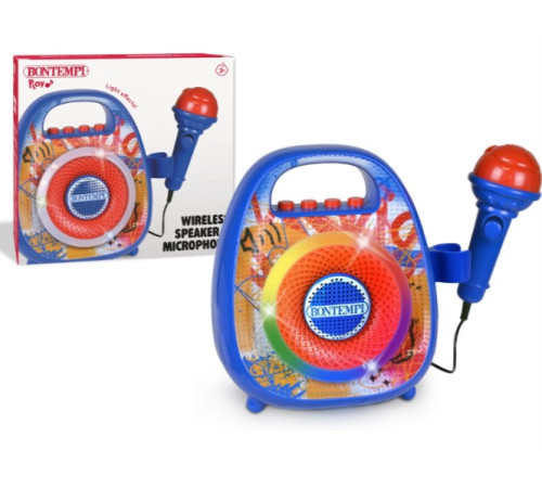 bontempi 425020 boxă wireless cu microfon și efecte luminoase