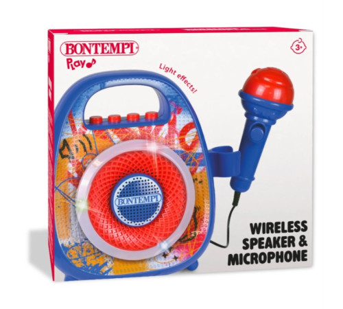 bontempi 425020 boxă wireless cu microfon și efecte luminoase