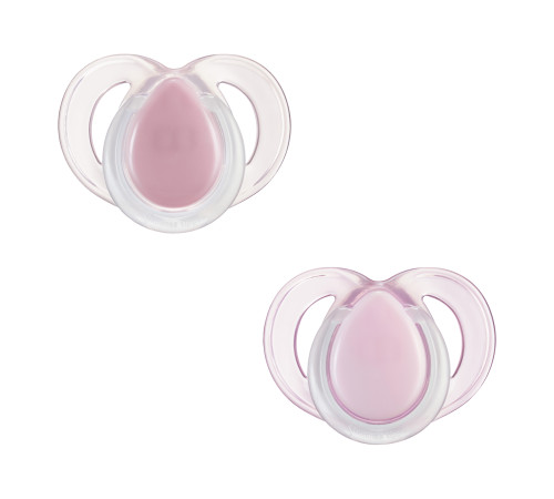 tommee tippee tt0484 Пустышка симметричная "night time" розовый (6-18 м.) 2 шт. 