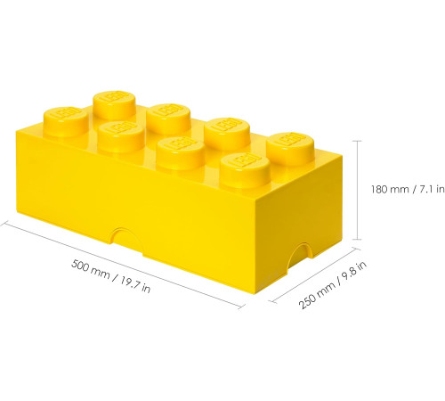 lego Контейнер для хранения storage brick 8 (50 x 25x18 cм) жёлтый