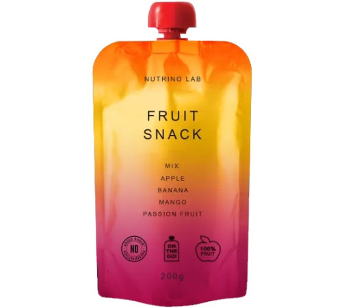  nutrino lab piure "fruit snack" măr-mango-fructele pasiunii-banana (200 gr.)