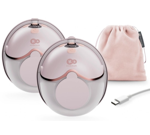  kinderkraft Двойной беспроводной молокоотсос hands-free mamaflow double pink