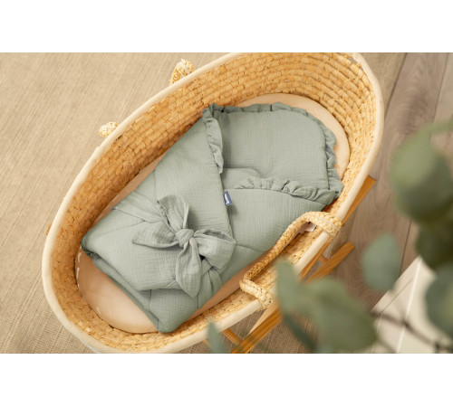 sensillo-42651 Двусторонний конверт для новорождённых "muslin khaki" (75x75 см)