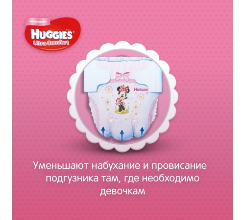 huggies ultra comfort girl 4 (8-14 кг.) 19 шт.