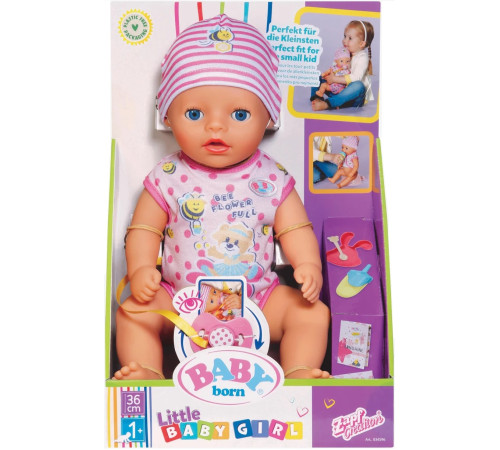 zapf creation 834596 bebeluș frumos baby born cu accesorii (36 cm)