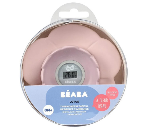 beaba termometru digital de camera si baie "lotus" (roz)