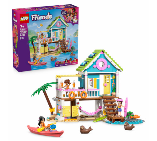 lego friends 42699 constructor "cabană de pe plajă cu foci" (400 el.)