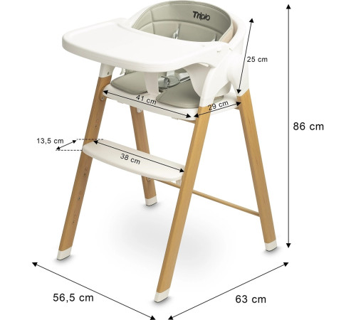 Caretero-7730 Scaun pentru copii 3-in-1 "Triplo" gri caretero-7730 scaun pentru copii 3-in-1 "triplo" gri