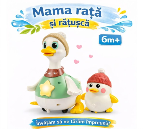  hola toys he998701 set de joacă "mama-rață și rățușca"