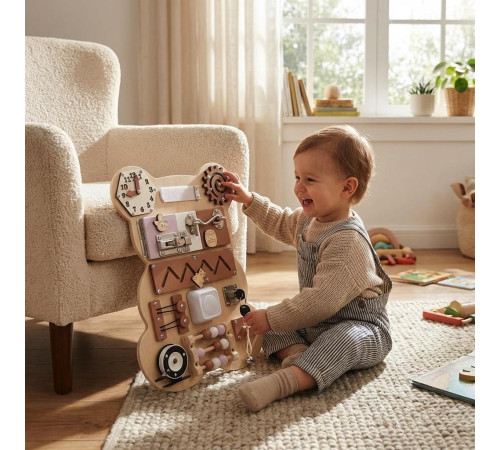 baby mix 59332 Развивающая доска montessori "Медвежонок"