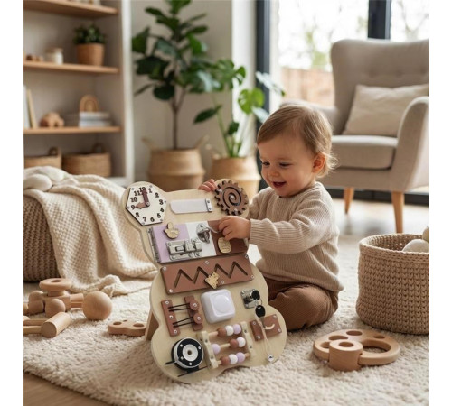 baby mix 59332 Развивающая доска montessori "Медвежонок"