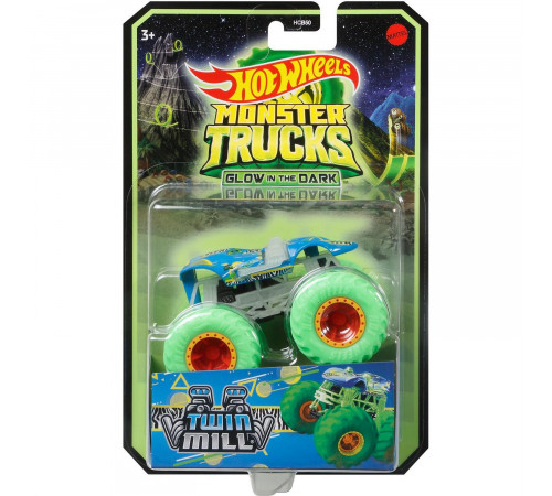 hot wheels hcb50 mașina "monster-truck" strălucește în întuneric (in sort.)