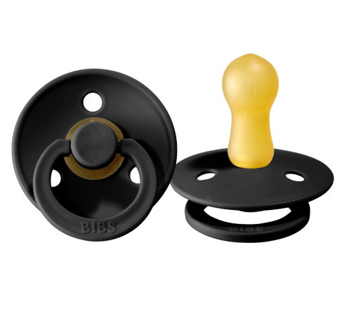 bibs suzeta rotunda din latex color l black (18-36 luni)