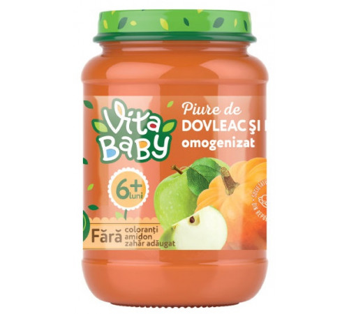 vita baby piure de dovleac și mere (6 luni +) 180 gr.