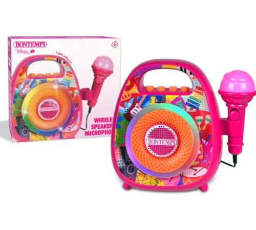 bontempi 425072 boxă wireless cu microfon și efecte luminoase