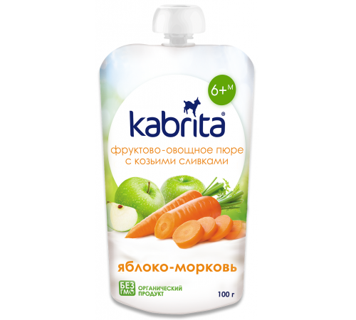  kabrita piure cu frișсă de capra "mere-morcov" (6 m +) 100 gr.