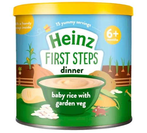 Питание и аксесcуары в Молдове heinz first steps Каша рисовая с овощами (6 м+) 200 гр.