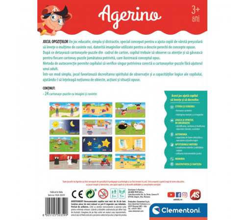 as kids 1024-50359 Развивающая игра agerino "Антонимы" (рум.)